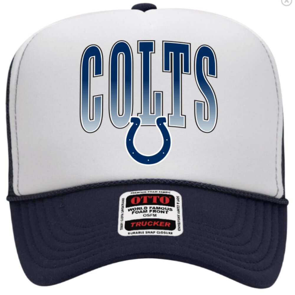 NEW - 2 Pack Indianapolis Colts Hat - High Profile Trucker Hat